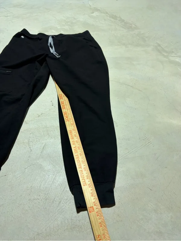 Figs Women's Black HW Zamora Jogger Pants with Drawstring L/P - Image 2