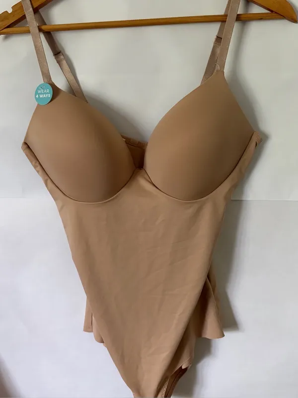 SPANX ASSETS Nude Shapewear Bodysuit Molded Cups Convertible Straps XL - Image 5