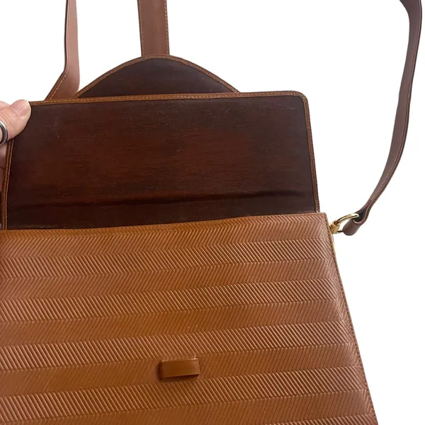 Gallery Originals Brown Leather Crossbody Bag Purse Made In Spain‎ - Image 5