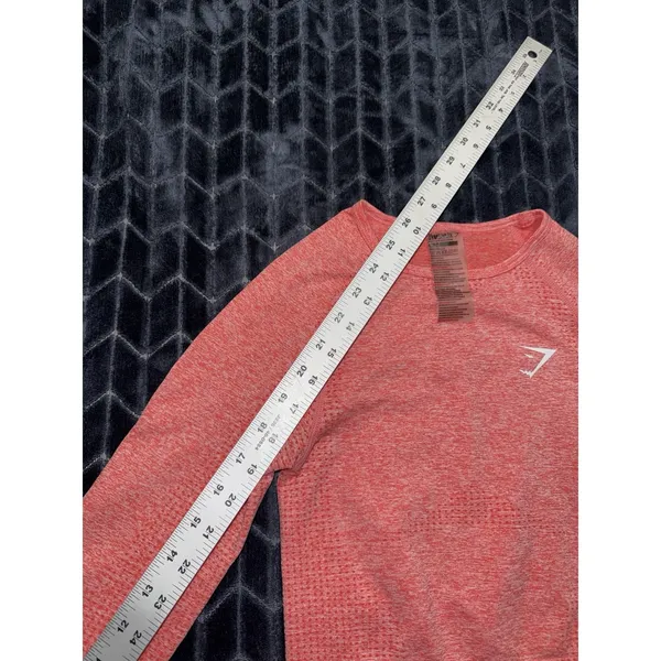 Gymshark Vital Seamless Orange Long Sleeve Crop Top Size XSmall - Image 6