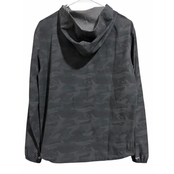 Vuori Outdoor Trainer Shell Hoodie Jacket‎ Black/Gray Camo Women's Size Medium - Image 2