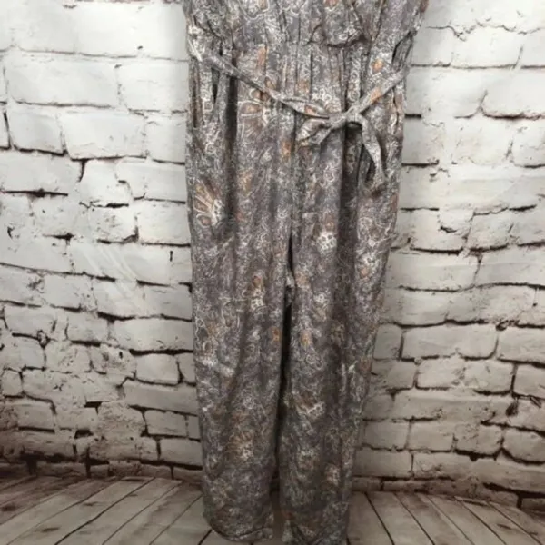 Free People Universal Surplice‎ Jumpsuit In Taupe - Image 6