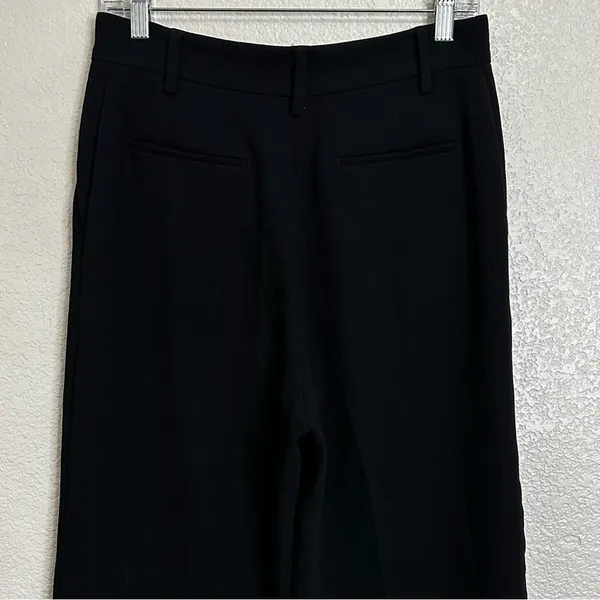 Aritzia Wilfred Black Chici Minimalist Contemporary Wide Leg Pants, Size 6 - Image 6
