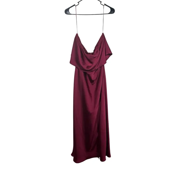 Petal and Pup Bec + Bridge Vienna Popover Strapless Satin Midi Dress Size Us XL - Image 4
