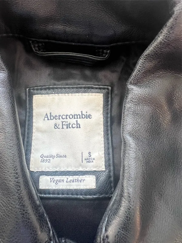 Abercrombie Faux Leather Black Jacket - Image 2