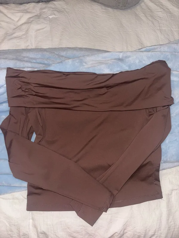 off the shoulder top Brown Size M - Image 2