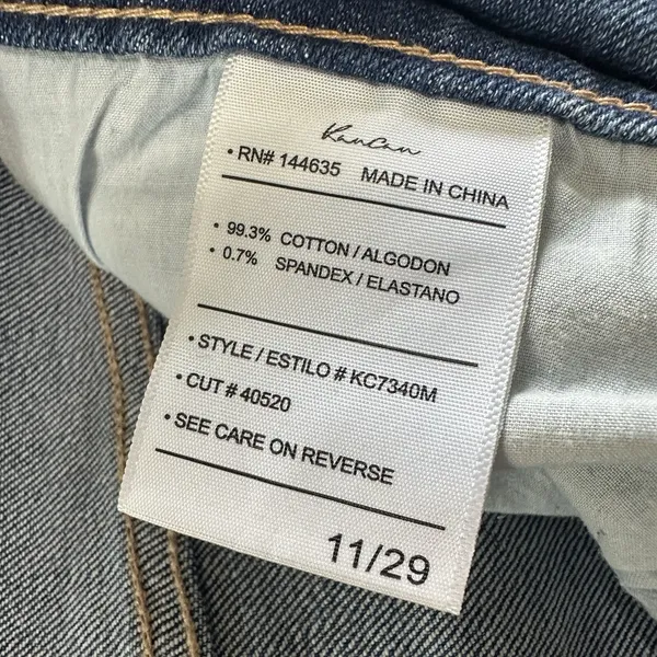 KanCan Boot Cut‎ Flare Stretch Jeans Size 11/29 Light Medium Wash Raw Hem - Image 6