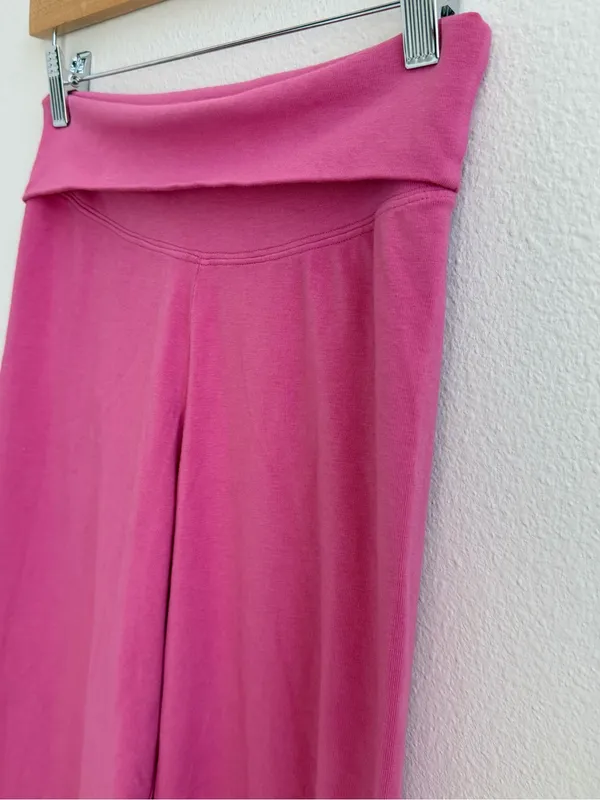 Brandy Melville Pink Priscilla Foldover Wide Leg Pants NWT - Image 3