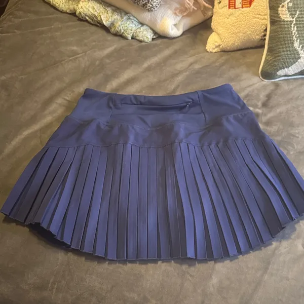 Navy Pleated Tennis Skirt - Image 2