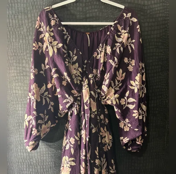 Free People Purple Floral Print Dress - Image 2