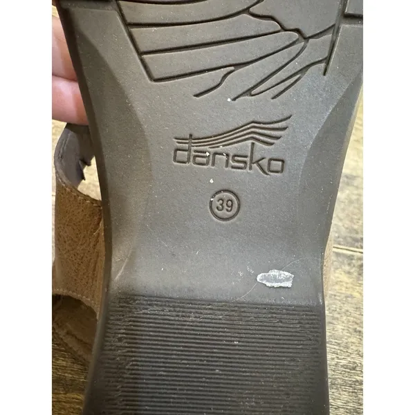 Dansko‎ Reece Toe Loop Sandals Brown Slingback Leather Size 39 US 8.5-9 - Image 10
