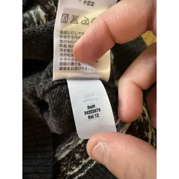 Eddie Bauer Women‎ Size XXL Button Wool Blend Knit Cardigan Sweater Fair Isle - Image 13