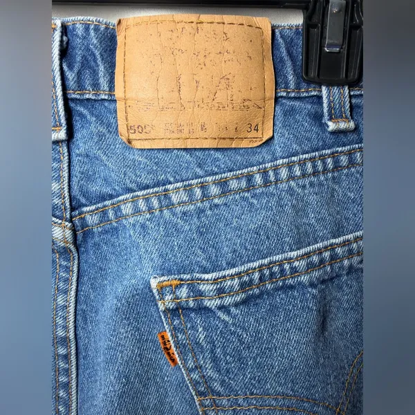 Vintage 1997 Orange Tab Levi’s 505 Straight Leg 34 x‎ 25 - Image 2