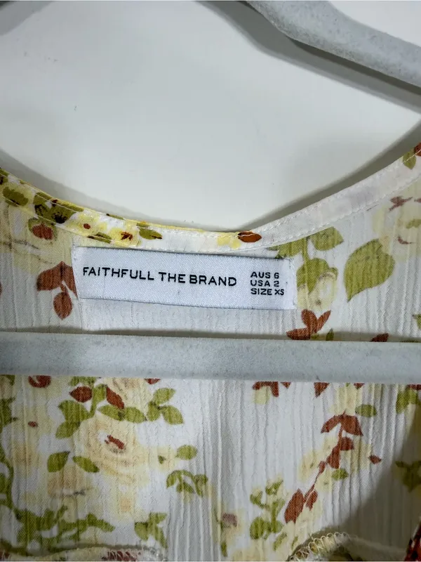Faithfull The Brand Rafa Midi Dress Goldie Floral Size 2 - Image 7