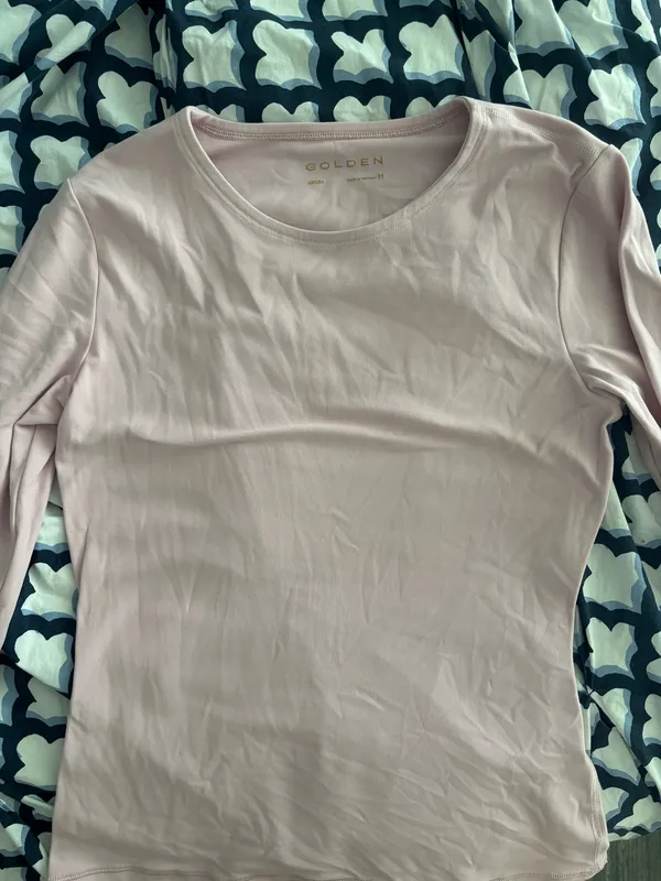 Aritzia Golden Long TNA Pink Sleeve Top - Image 3