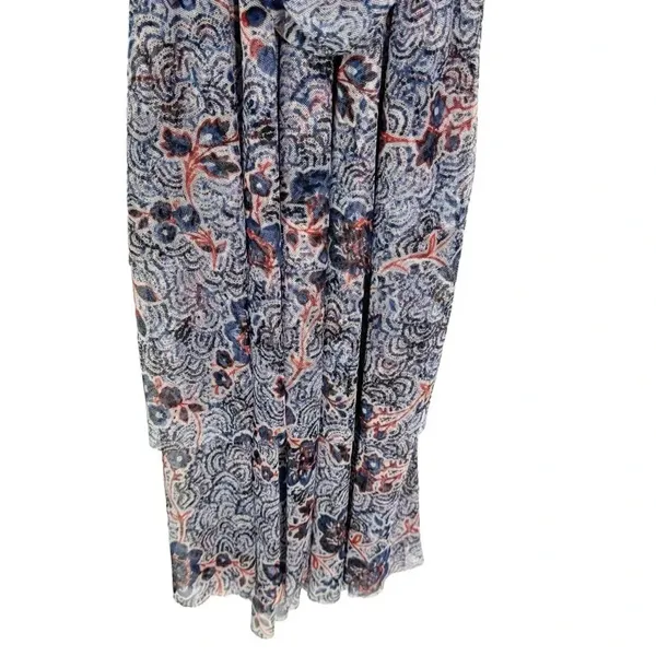 MISA Los Angeles Nicola Floral Mesh Halter Midi Dress Blue Size XS NWT - Image 8