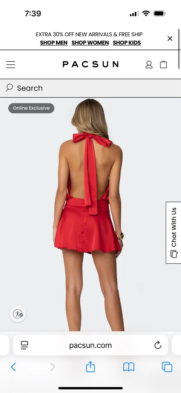 Edikted Scarf Halter Open Back Mini Dress - Image 3
