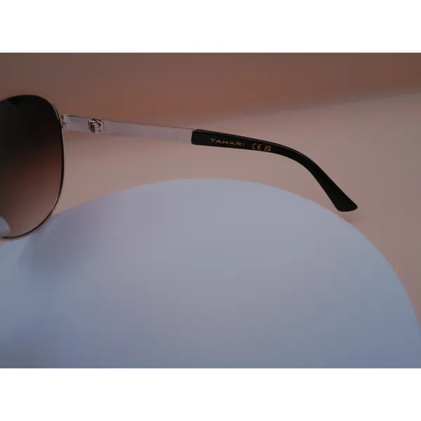 Tahari Womens Aviator Sunglasses Gold Frame Brown Gradient Lens HHTH0728-R TH527 - Image 8