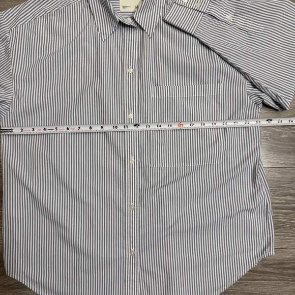 Abercrombie & Fitch Womens Oversized Shirt M Striped Button Down Blue White - Image 5