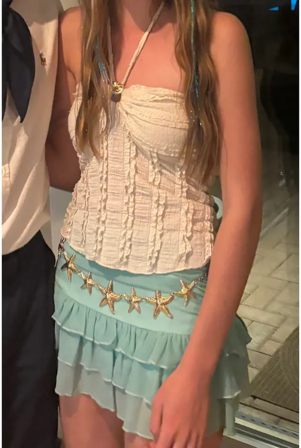 Teal Edikted Ruffle Skirt - Image 6