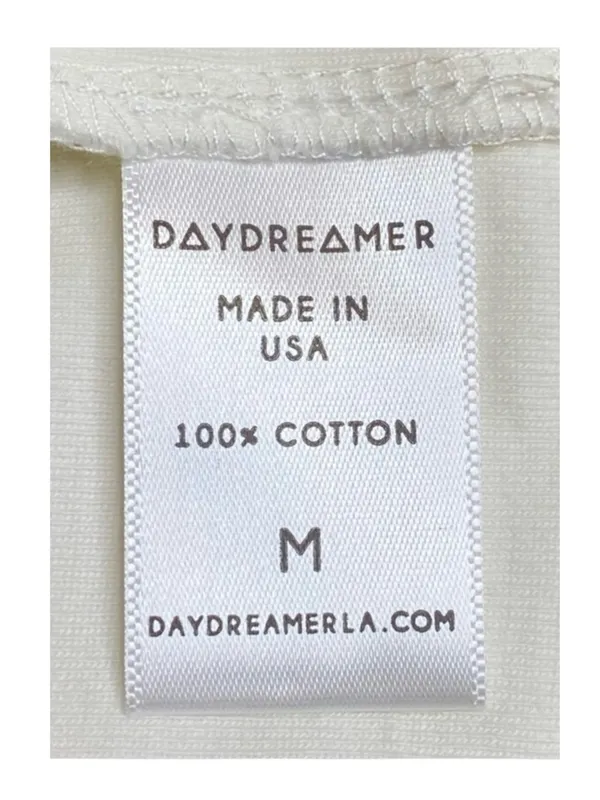 new Daydreamer x Free People 𖦹 The Cut Shrunken Baby Tee 𖦹 Vintage White 𖦹 M - Image 8