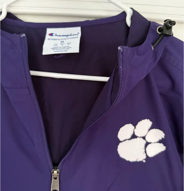 Champion Purple Clemson Raincoat - Image 3
