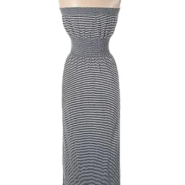 Lark + Grey Smocked Strapless Midi Casual Dress - Image 2