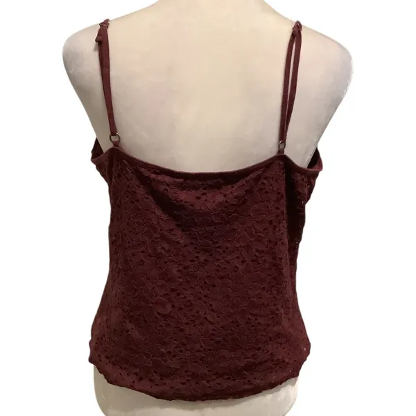 Hollister Lace-Up Maroon Fully lined Camisole - Image 3