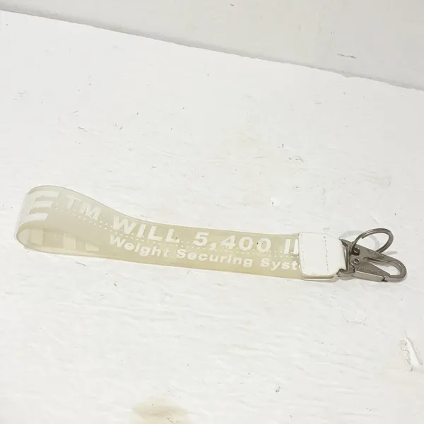 Off-White Industrial clear keychain lanyard With Clasp Heavy Duty Secure Clasp‎ - Image 3