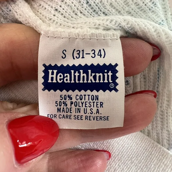 Vintage HEALTHKNIT Small Womens Long John Thermal 2 Pc Set Top Bottom Floral USA - Image 11