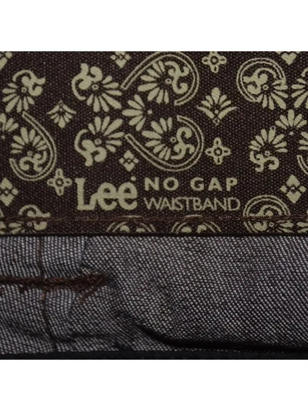 Lee No Gap Waistband Pants Womens 16 M Brown Straight Leg Stretch Cotton Trouser - Image 7
