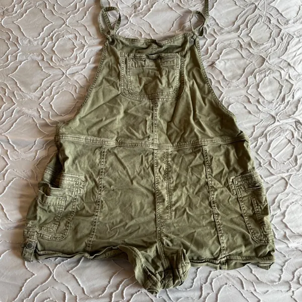 NWOT American Eagle Railroad Baggy Overall Shorts - Image 2