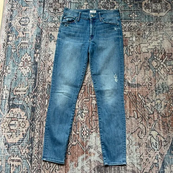 MOTHER DENIM The Looker Cropped in Graffiti Girl Size 27 - Image 4