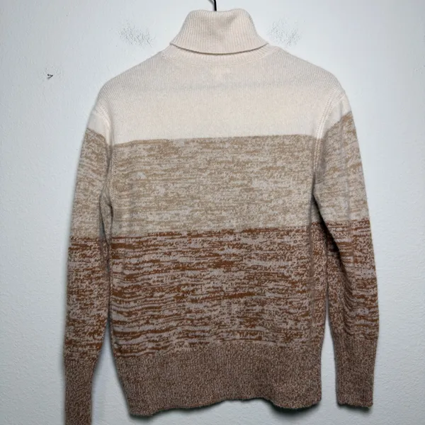 J. Crew Women 100% Cashmere‎ Collection Sweater Small Muslin Camel Turtleneck - Image 7