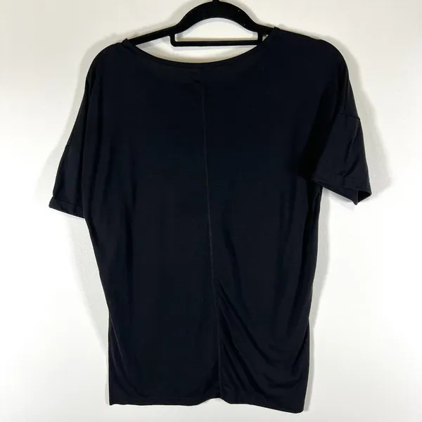 Nike Shirt Women's Small Black‎ Sheer Logo Round Neck Short Sleeve Dri Fit - Image 7