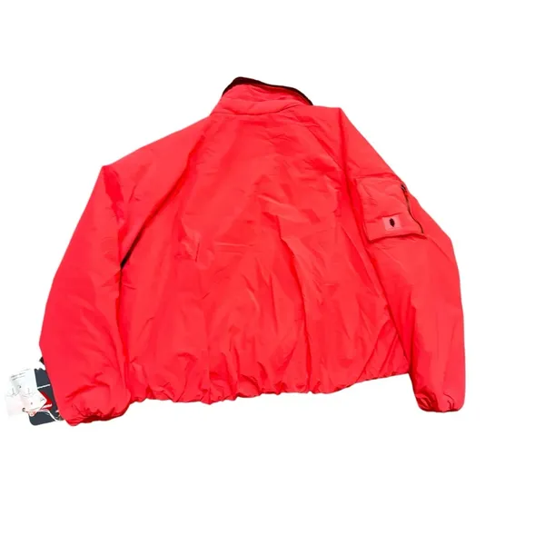 NWT New Free People Outpost Bomber Cherry Tomato Combo Jacket Size M - Image 4