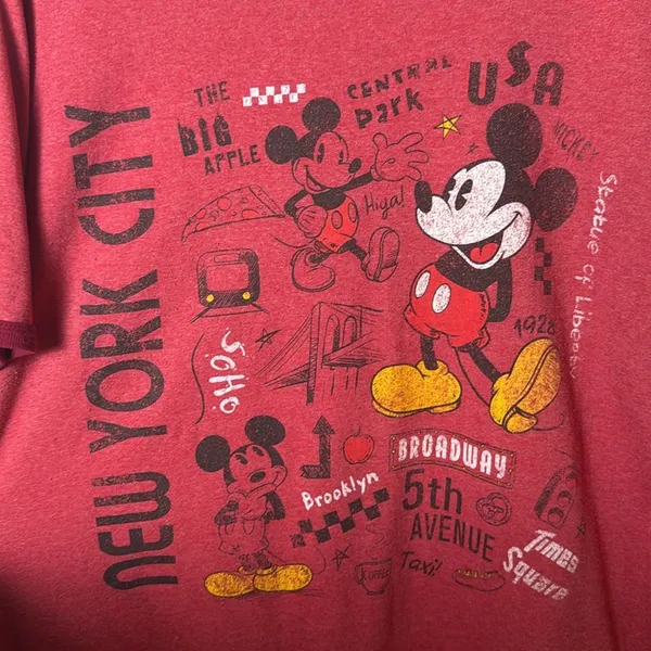 Disney Store Red Mickey NYC Graphic Tee size XL - Image 2