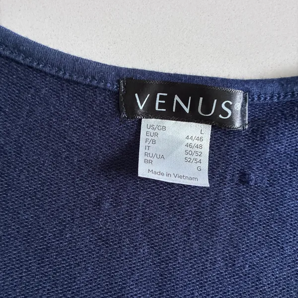 Venus Navy Blue Sporty Side Stripe Sleeveless Maxi Tank Dress Large - Image 4