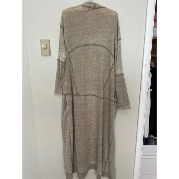 Intimately Free People Small Cozy Girl Longline Cardigan Sage Green w Pockets - Image 4