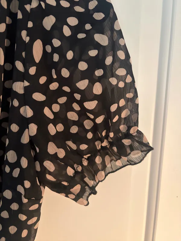 Mi Ami Francesca's Black and Taupe Mini Dress - Image 3