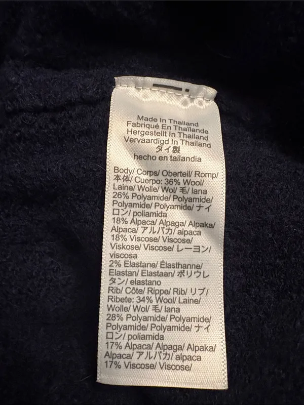 Madewell CloudSoft Short-Sleeve Sweater Tee wool/alpaca blend blue Size S NWT - Image 7
