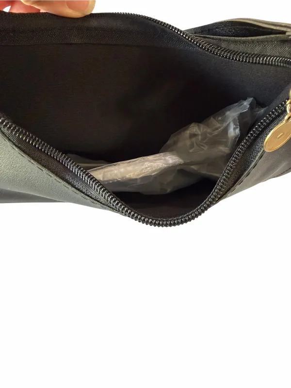 Women's Small Short Strap Faux Leather Black Purse #260812 - Image 3