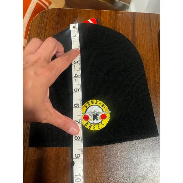 Guns N’ Roses Black Knit Beanie Embroidered Logo Rock Band Hat - Image 5