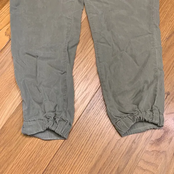 Abercrombie and Fitch Olive Green Jogger Pants‎ Smocked Waist Women Size Small - Image 3