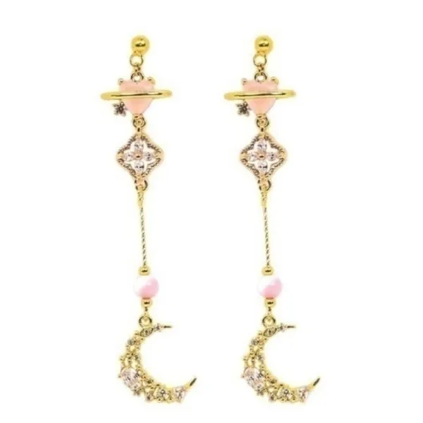 Anthropologie LA MENO swinging moon earrings - Image 2