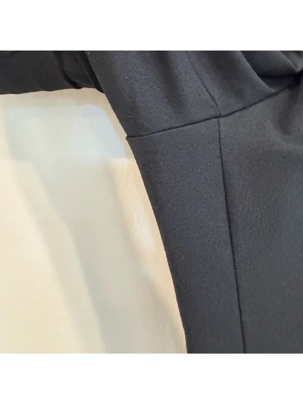 Susana Monaco Pants Size S Black Cargo Jogger‎ High Rise Jersey Model Off Duty - Image 7