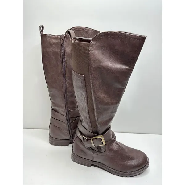 G.C Shoes Aston Brown Riding‎ Boots With Buckle Detail Size 6.5 New - Image 4