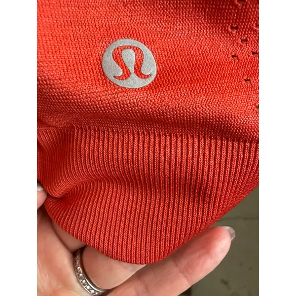 Lululemon Breeze By Long Sleeve Squad‎ Tee Women 10 Orange Top Yoga Athleisure - Image 9