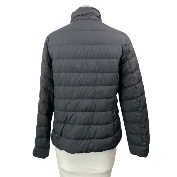 Uniqlo Black Long Sleeves Quilted Ultra Light Down Puffer Coat Jacket Size M - Image 3