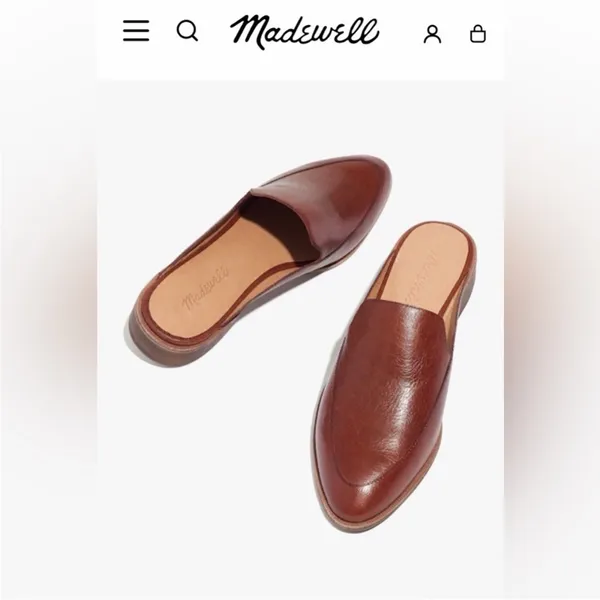 Madewell The Frances Leather Mule Slip On Sz 10 - Image 3
